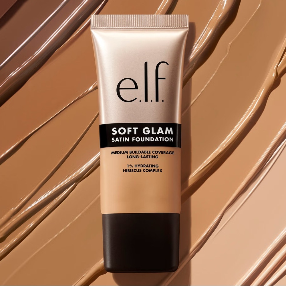 e.l.f. Soft Glam Satin Foundation - Medium Buildable Coverage. Shade #42